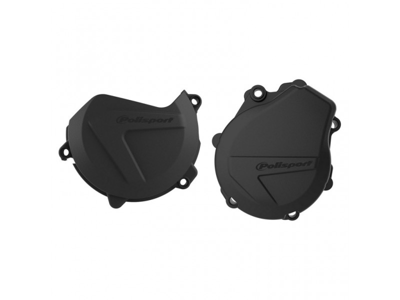 Clutch and ignition cover protector kit POLISPORT 90991 Negru