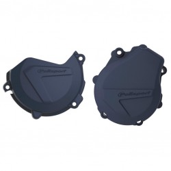 Clutch and ignition cover protector kit POLISPORT 90993 Albastru