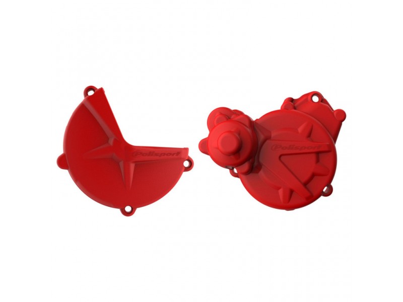 Clutch and ignition cover protector kit POLISPORT 91003 Rosu