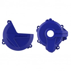 Clutch and ignition cover protector kit POLISPORT 91005 Albastru