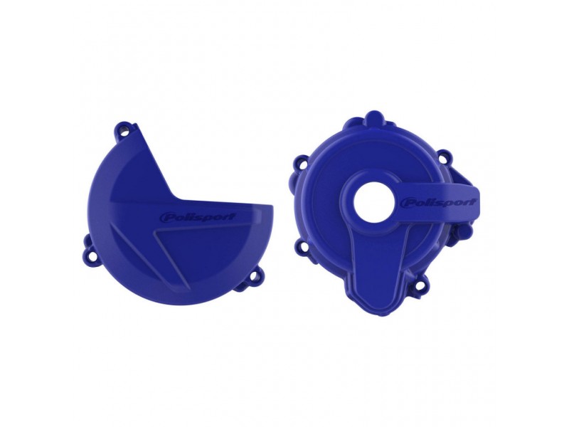 Clutch and ignition cover protector kit POLISPORT 91005 Albastru