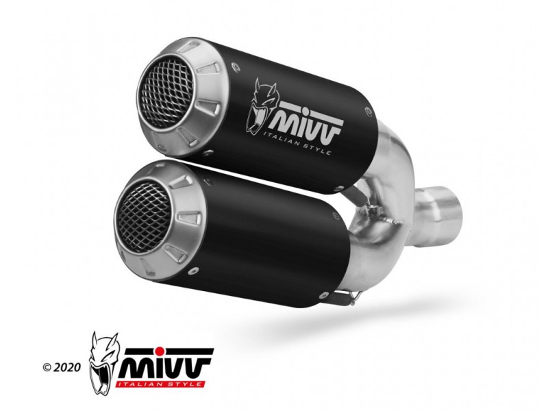Kit 2 evacuari MIVV MK3 D.043.SM3B Black Stainless Steel