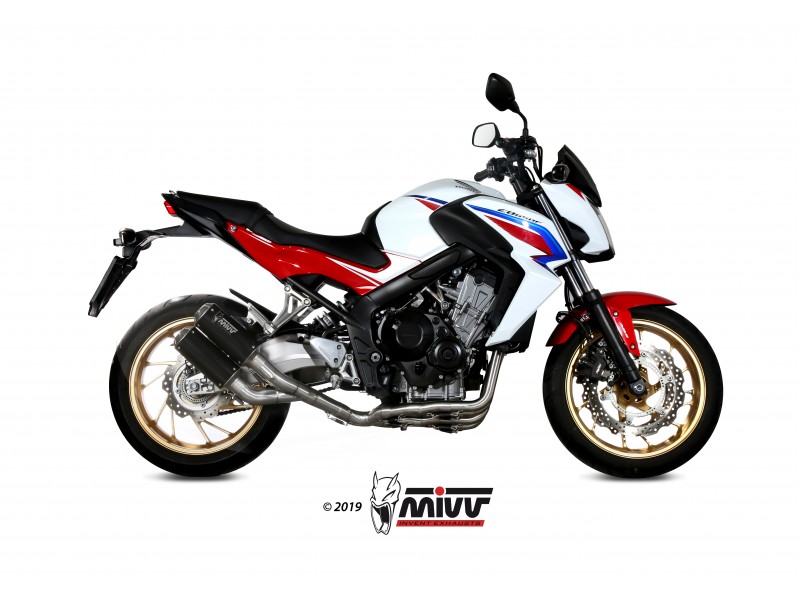 Full exhaust system 4x2x1x2 MIVV MK3 H.073.SM3B Black Stainless Steel