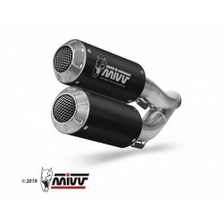 Full exhaust system 4x2x1x2 MIVV MK3 H.073.SM3B Black Stainless Steel
