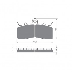 Placute de frana GOLDFREN 318 S33 STREET FRONT