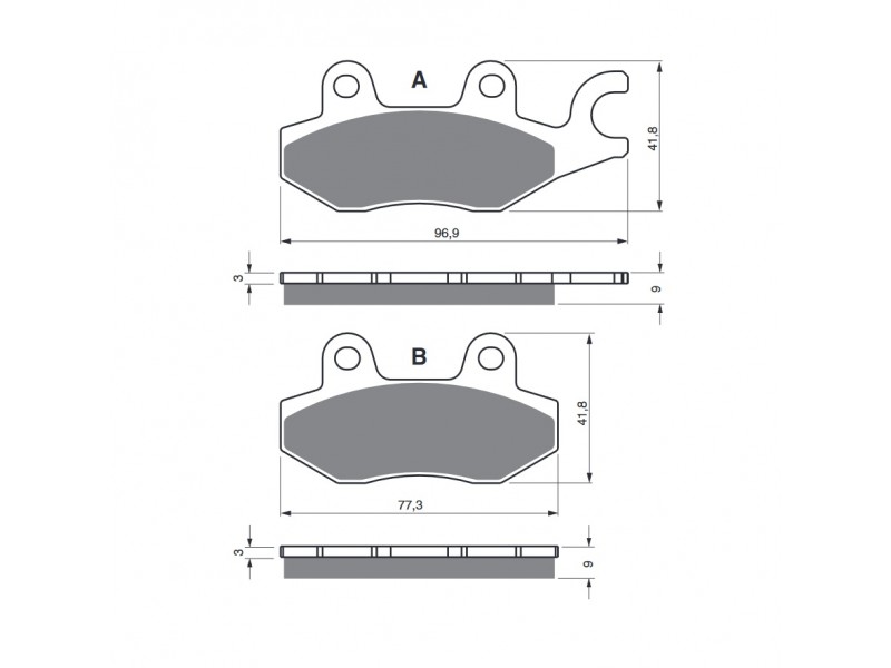 Placute de frana GOLDFREN 332 S33 STREET FRONT Placute de frana GOLDFREN 332 S33 STREET FRONT