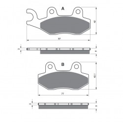Placute de frana GOLDFREN 334 S33 STREET FRONT