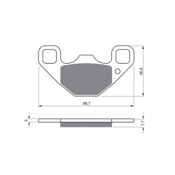 Placute de frana GOLDFREN 337 S33 OFF-ROAD Spate