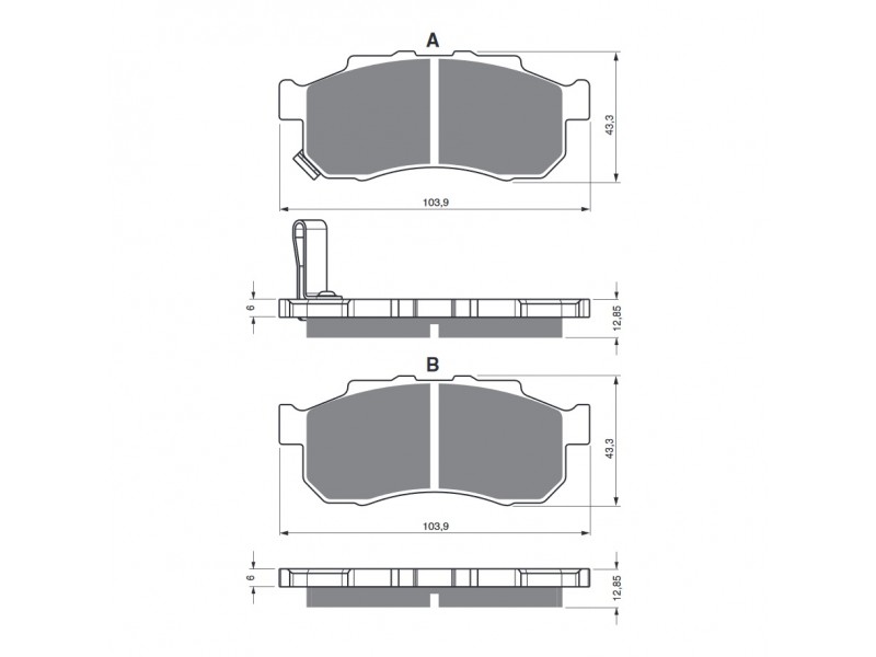 Placute de frana GOLDFREN 338 K5