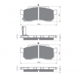 Placute de frana GOLDFREN 338 S3