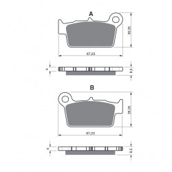 Placute de frana GOLDFREN 346 S33 OFF-ROAD Spate