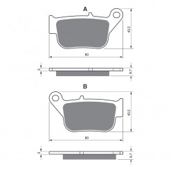 Placute de frana GOLDFREN 348 S3
