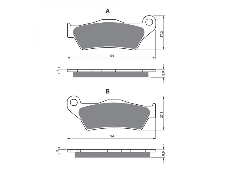 Placute de frana GOLDFREN 349 S3 Placute de frana GOLDFREN 349 S3