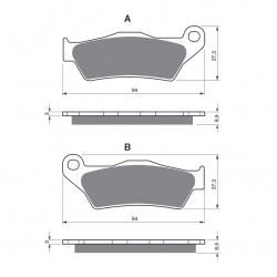 Placute de frana GOLDFREN 349 S33 STREET FRONT