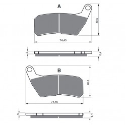Placute de frana GOLDFREN 366 GP6