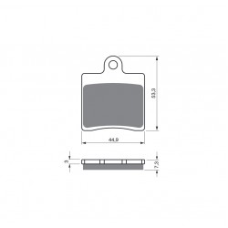 Placute de frana GOLDFREN 367 S3 (1 set = 4 pcs)