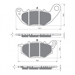 Placute de frana GOLDFREN 369 S3