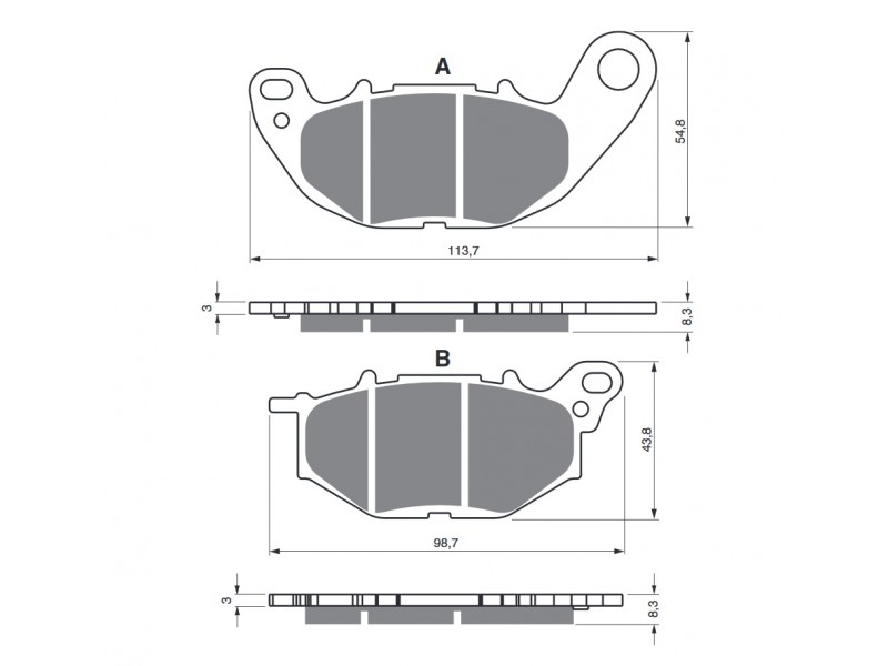 Placute de frana GOLDFREN 369 S33 STREET FRONT Placute de frana GOLDFREN 369 S33 STREET FRONT