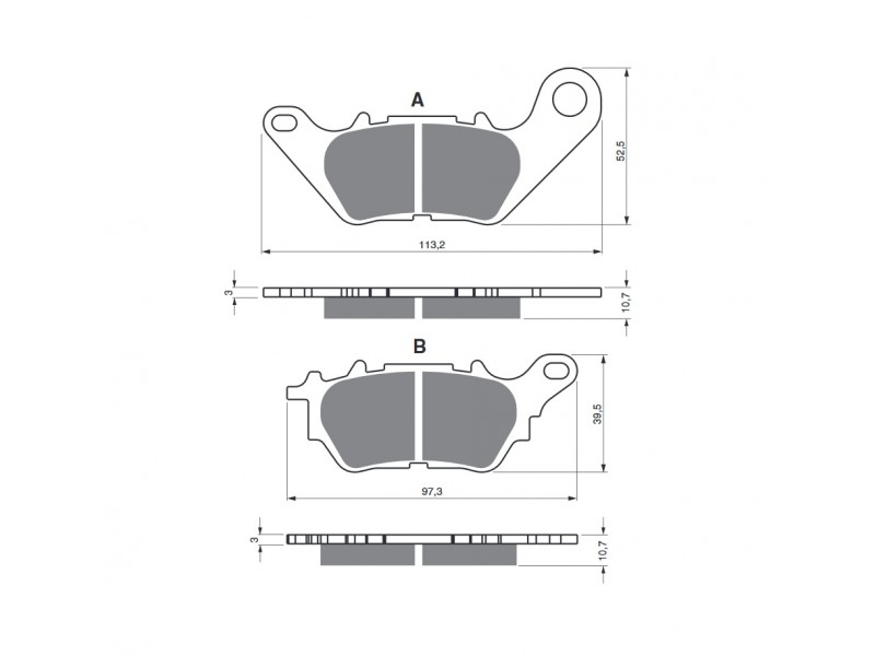 Placute de frana GOLDFREN 370 S33 STREET FRONT Placute de frana GOLDFREN 370 S33 STREET FRONT