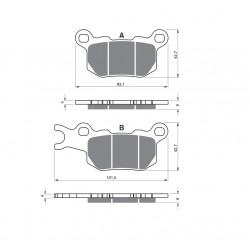 Placute de frana GOLDFREN 375 S33 OFF-ROAD Spate