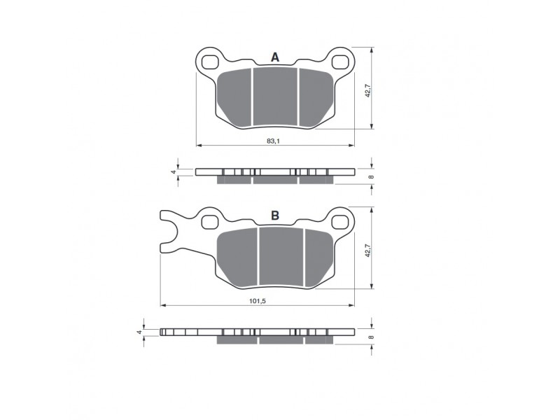 Placute de frana GOLDFREN 375 S33 OFF-ROAD Spate