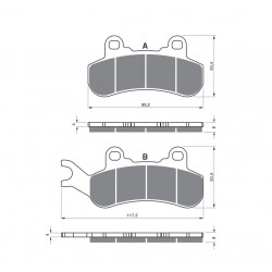 Placute de frana GOLDFREN 376 S33 OFF-ROAD Spate