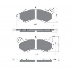 Placute de frana GOLDFREN 392 AD  STREET
