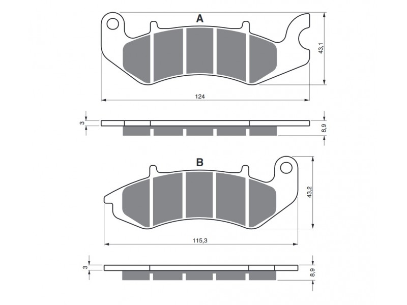 Placute de frana GOLDFREN 393 S33 STREET FRONT Placute de frana GOLDFREN 393 S33 STREET FRONT