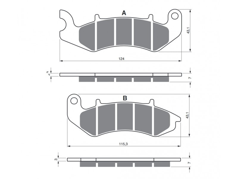 Placute de frana GOLDFREN 394 S33 STREET FRONT Placute de frana GOLDFREN 394 S33 STREET FRONT