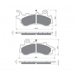 Placute de frana GOLDFREN 396 S33 STREET FRONT