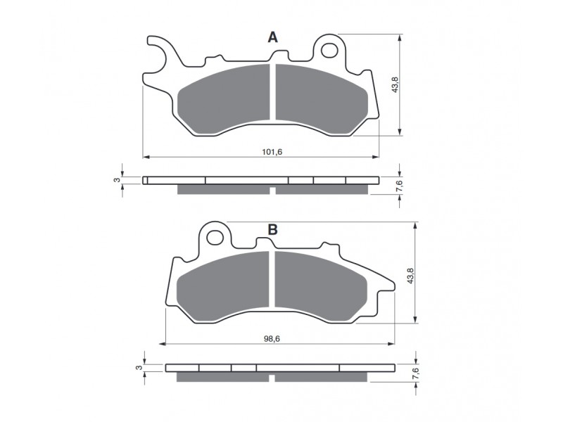 Placute de frana GOLDFREN 396 S33 STREET FRONT Placute de frana GOLDFREN 396 S33 STREET FRONT