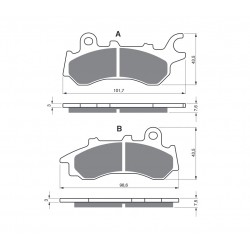 Placute de frana GOLDFREN 398 S33 STREET FRONT Placute de frana GOLDFREN 398 S33 STREET FRONT