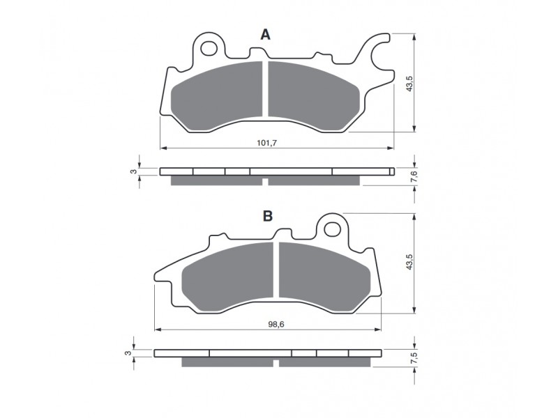 Placute de frana GOLDFREN 398 S33 STREET FRONT Placute de frana GOLDFREN 398 S33 STREET FRONT