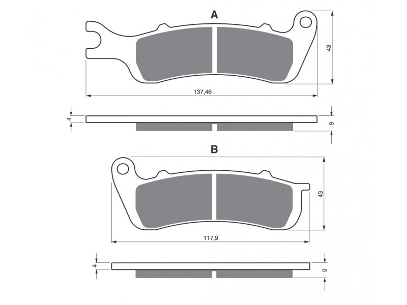 Placute de frana GOLDFREN 401 S33 STREET FRONT