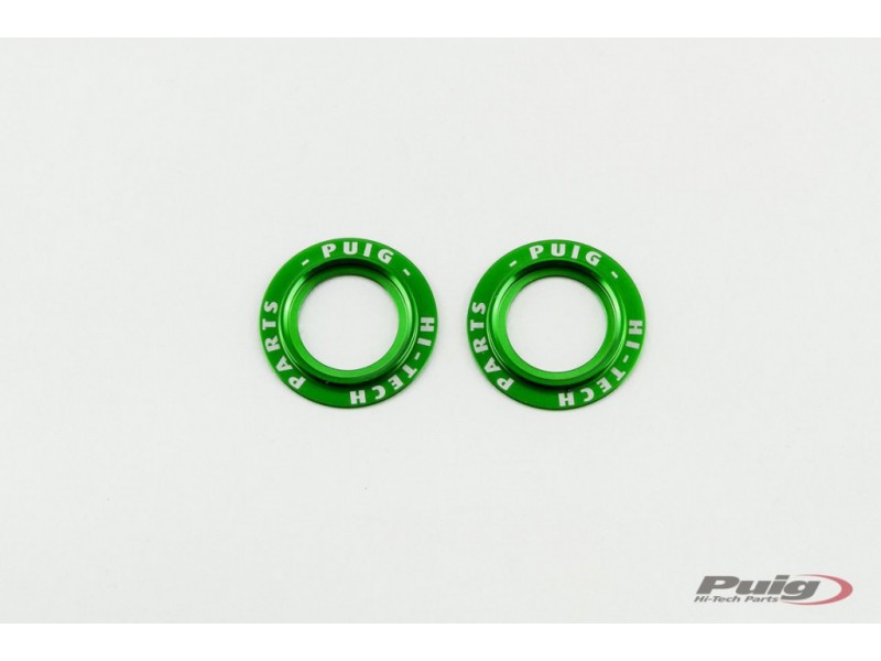 Rings for axle sliders PUIG PHB19 20271V aluminium verde Rings for axle sliders PUIG PHB19 20271V aluminium verde