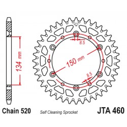 Foaie spate ALU JT JTA 460-48BLK 48T, 520 Negru