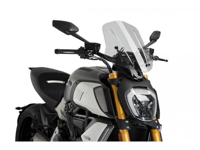 Windshield PUIG NEW. GEN TOURING 3775H smoke ajustabila