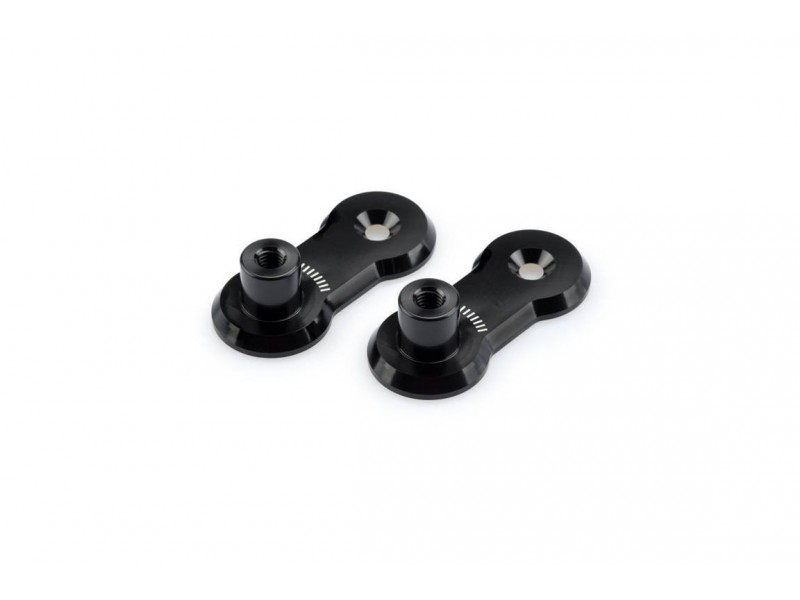 Adjustable footpegs relocation adaptors kit PUIG 3839N 40mm Negru