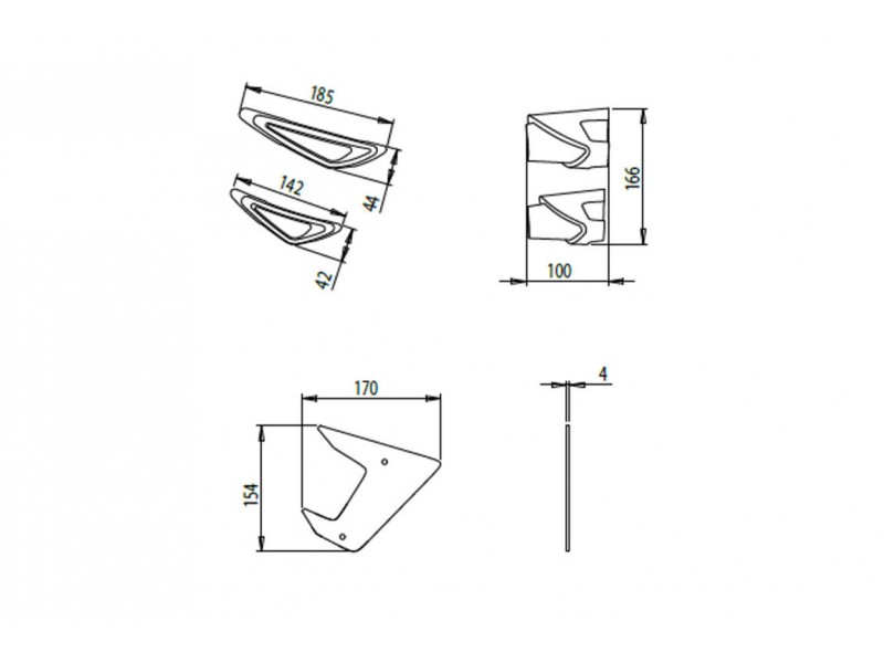 Side spoilers PUIG DOWNFORCE 20380N Negru