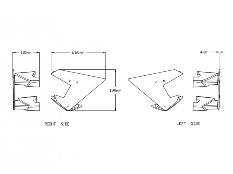 Side spoilers PUIG DOWNFORCE 20462N Negru