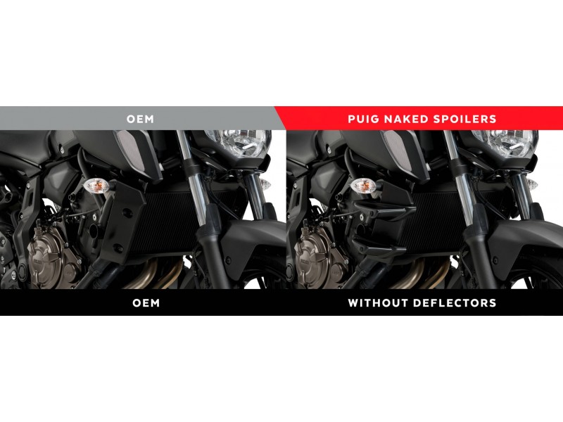 Side spoilers PUIG DOWNFORCE 20381N Negru