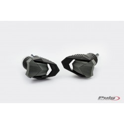 Frame sliders PUIG R19 20457N black with grey rubber