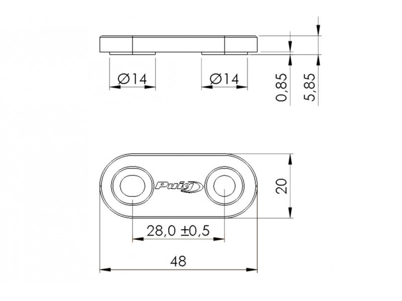 Mirrors caps PUIG 3855N Negru Mirrors caps PUIG 3855N Negru