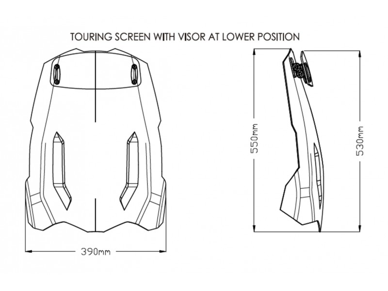 Windscreen PUIG TOURING WITH VISOR 20376H smoke Windscreen PUIG TOURING WITH VISOR 20376H smoke
