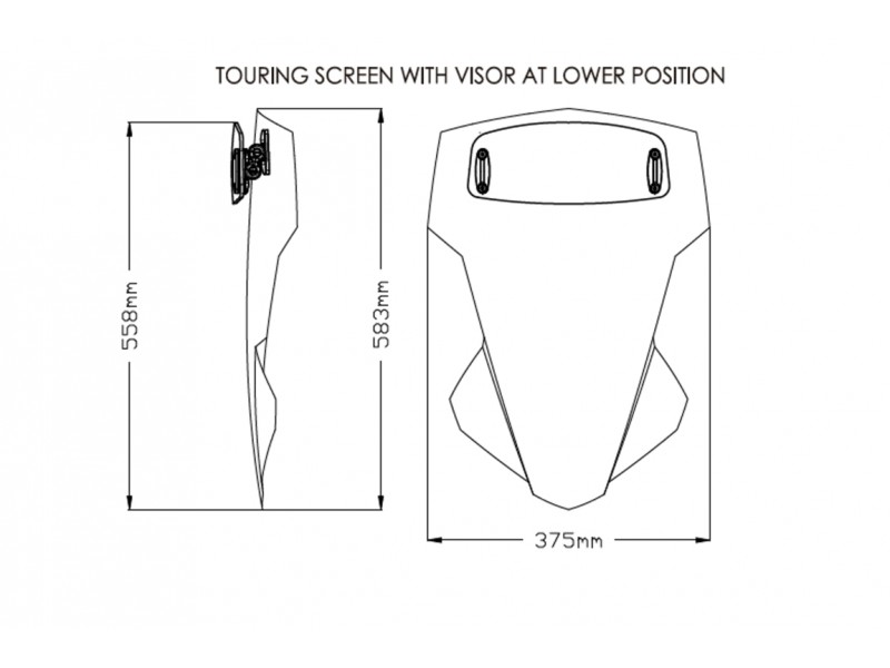 Windscreen PUIG TOURING WITH VISOR 20435H smoke