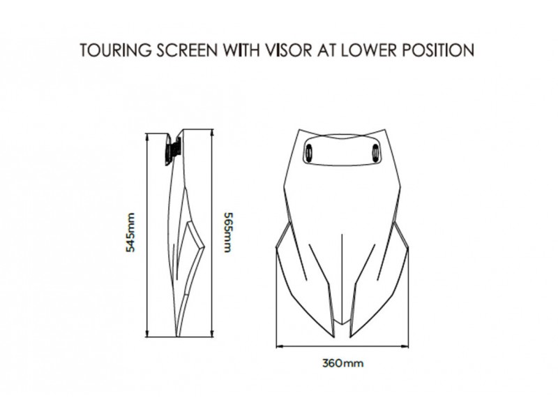 Windscreen PUIG TOURING WITH VISOR 20456H smoke