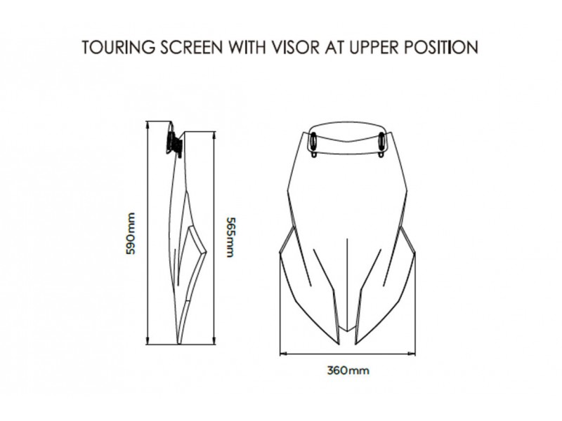 Windscreen PUIG TOURING WITH VISOR 20456H smoke