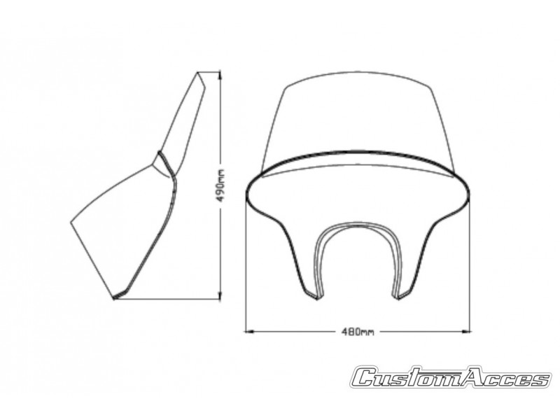 Windscreen PUIG BATWING SML 21064H smoke lung