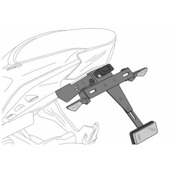 Adjustable license support PUIG 20605N Negru