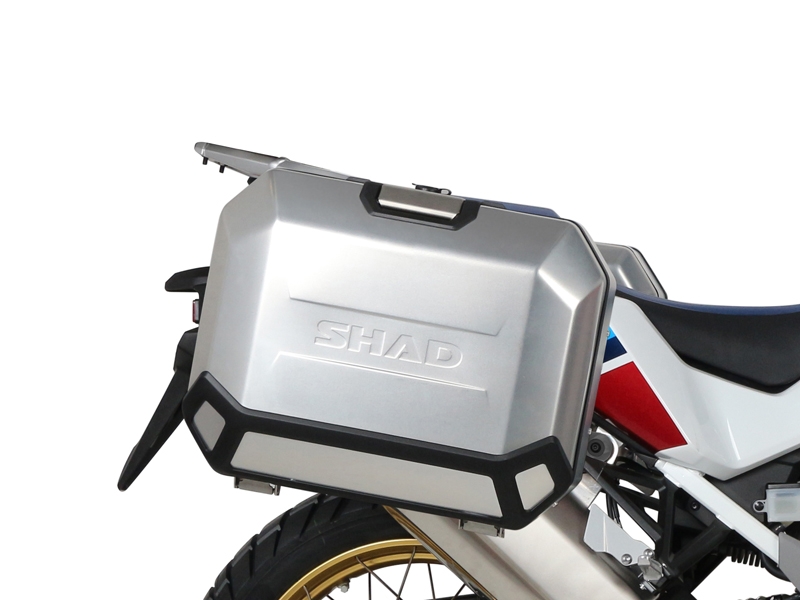 Set complet de cutii laterale de aluminiu, SHAD TERRA, 36L / 47L, incluzand kit de montaj SHAD HONDA CRF 1100 Africa Twin